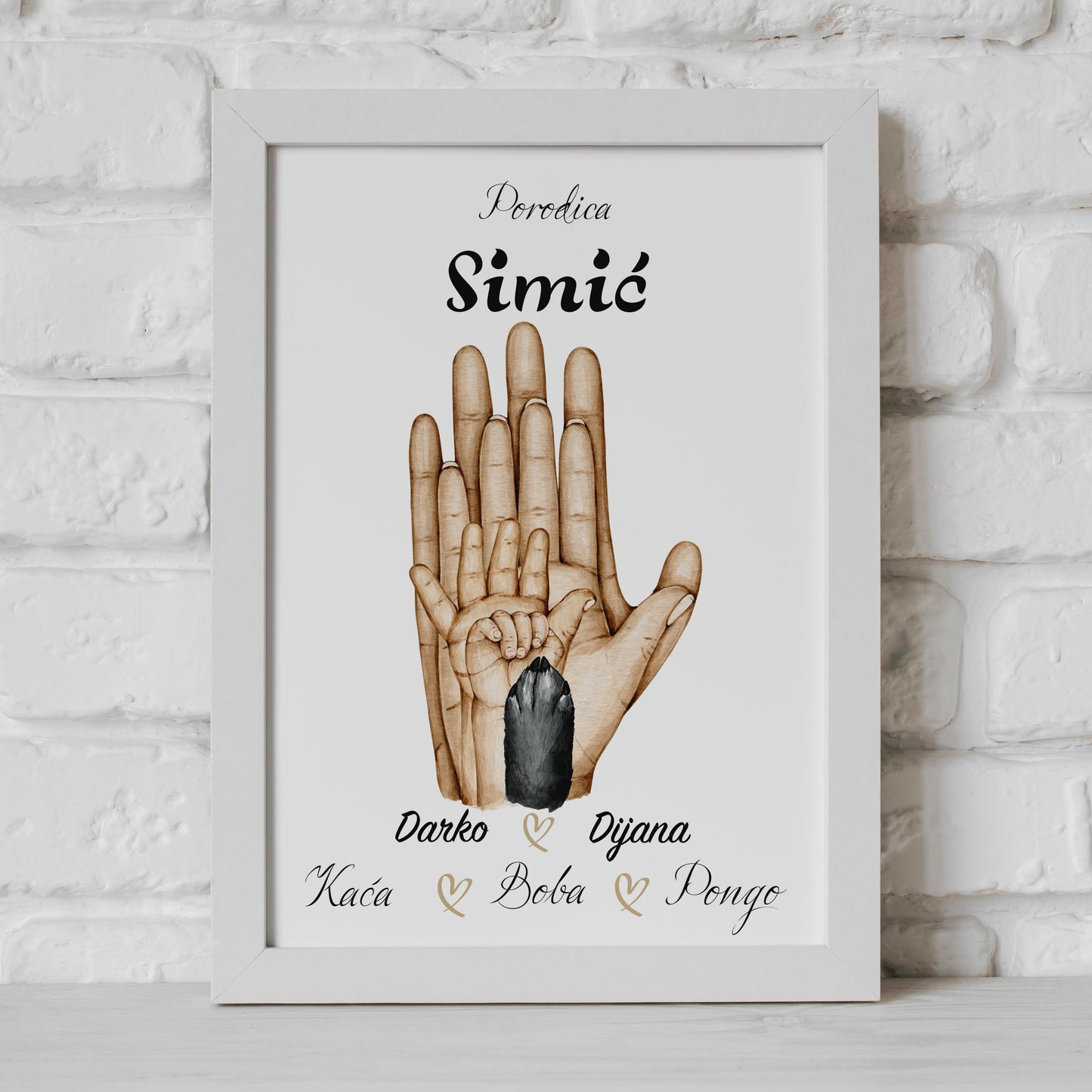 Četvoročlana porodica i ljubimac CRNA KUCA