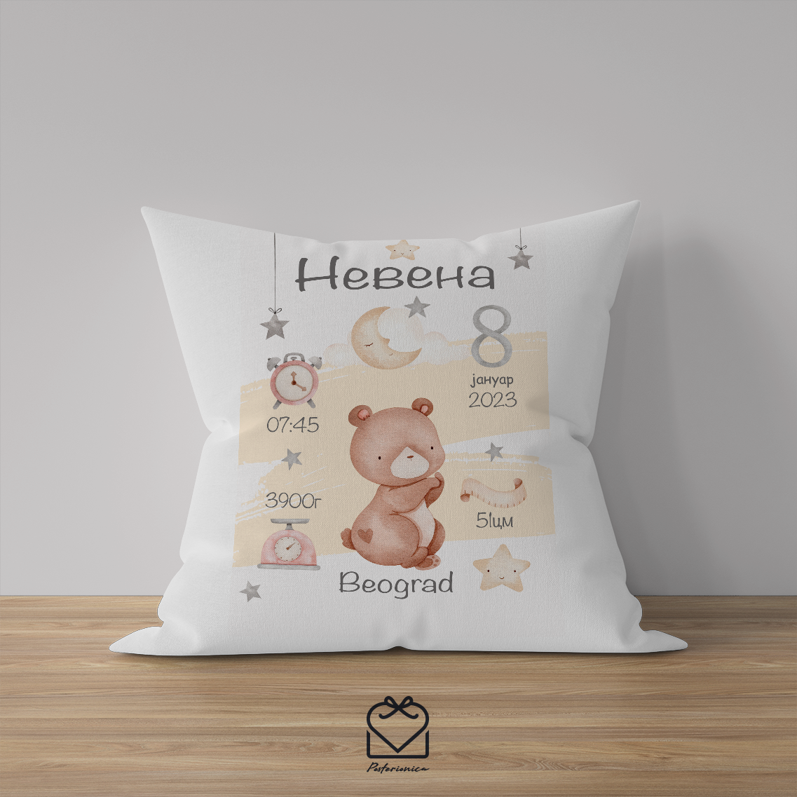 JASTUK KARTA ROĐENJA MEDA I MESEC DEVOJČICE