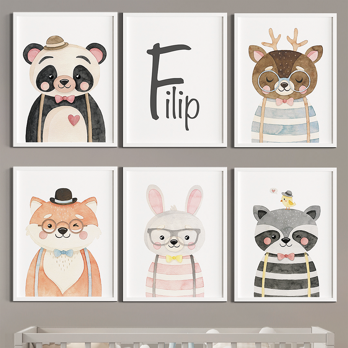 Set od 6 slika finih životinja