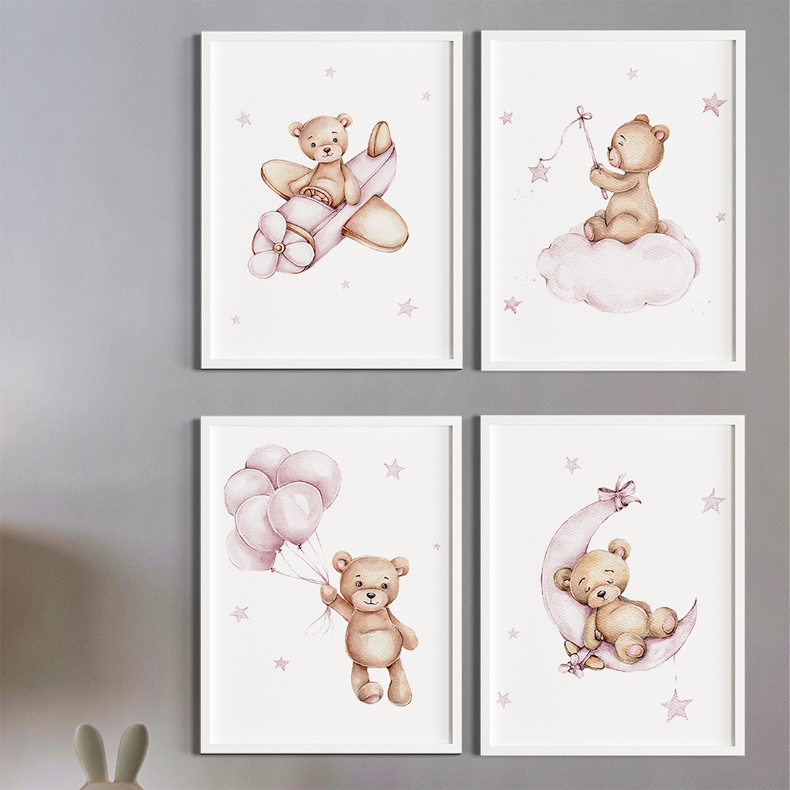 Set od 4 slike uspavni meda