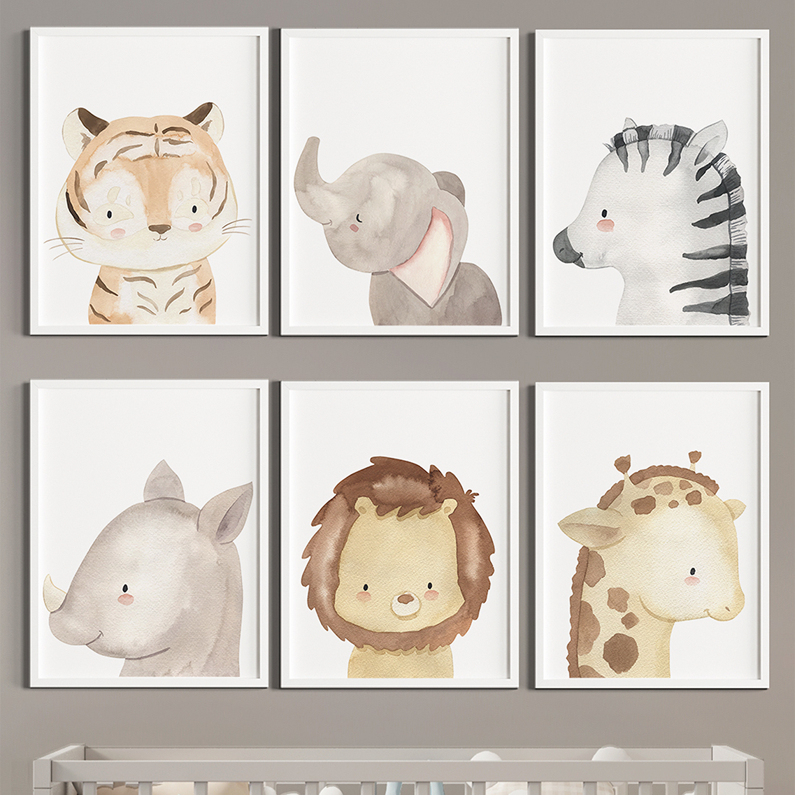 Set od 6 slika divlje životinje