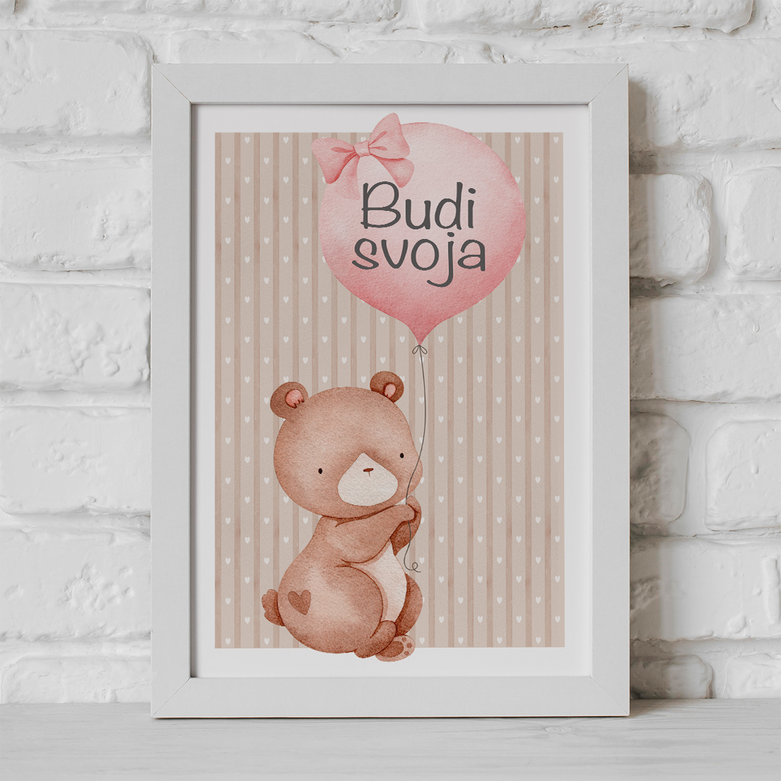 POSTER ROZE MEDA I BALON