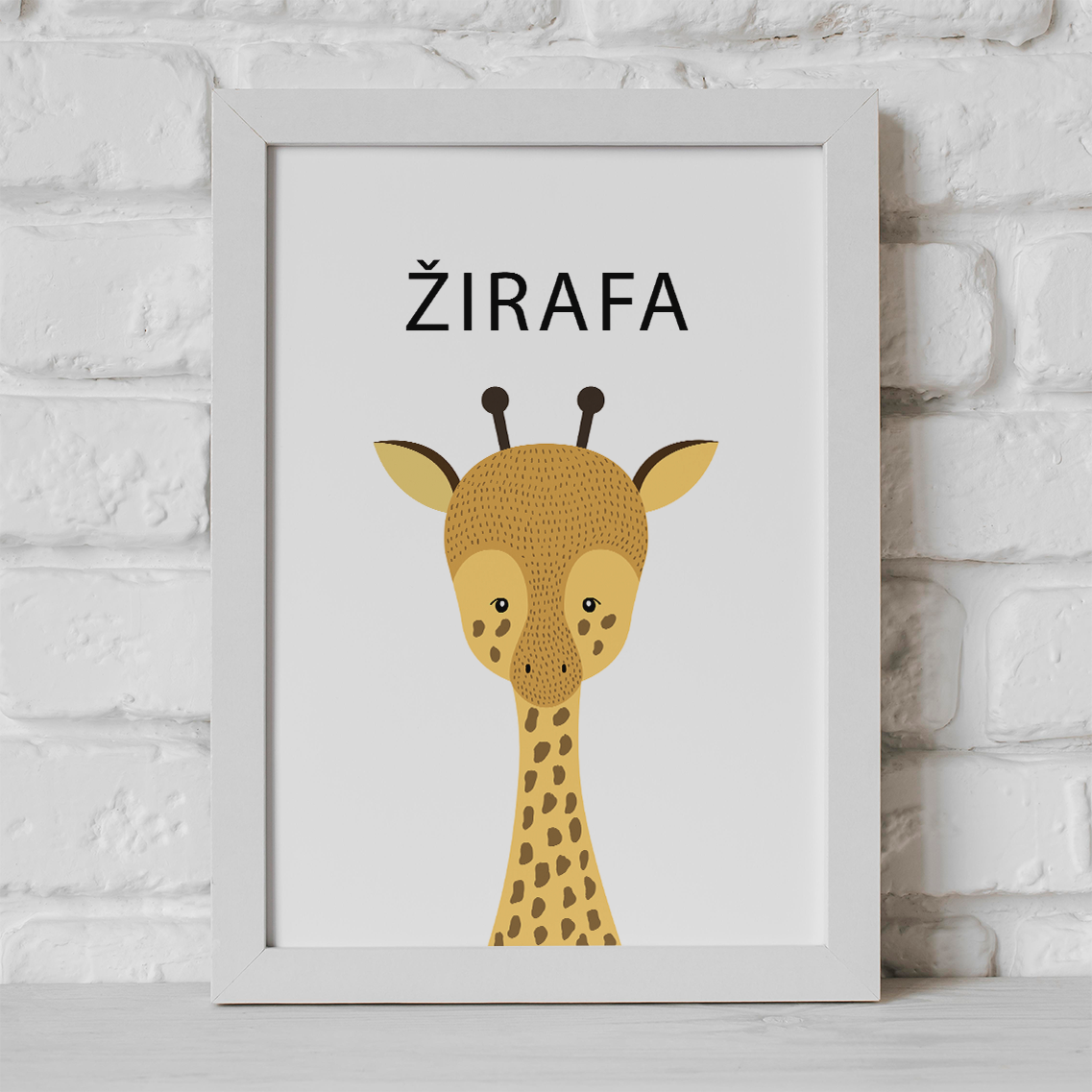 POSTER SKANDINAVSKE ŽIVOTINJICE ŽIRAFA