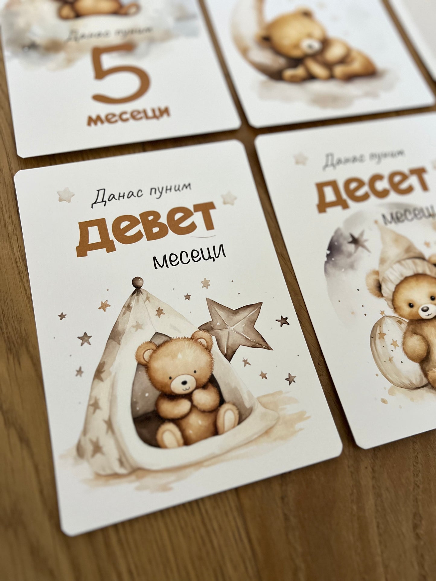 Kartice uspomena za bebe - Milestone cards za prve mesece -  medić
